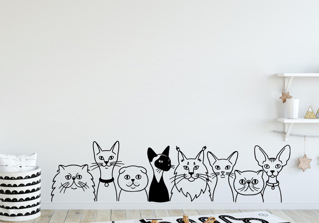 Cat wall decals, Grooming wall decor, Vetirinary decals, Pet lover gift, Pet shop dog house wall vinyl decal, Pet wall vinyl decal 440DE