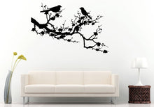 Load image into Gallery viewer, Sakura Japanese Tree Flower Branch Asian Nature Floral Decoration With Two Birds Wall Decal Vinyl Sticker Mural Room Decor L1128