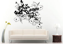 Load image into Gallery viewer, Sakura Japanese Tree Flower Branch Asian Nature Floral Decoration With Butterfly&#39;s Wall Decal Vinyl Sticker Mural Room Decor L1130