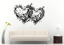 Load image into Gallery viewer, Sakura Japanese Tree Flower Branch Asian Nature Floral Love Heart Shape With Butterfly's Wall Decal Vinyl Sticker Mural Room Decor L1131