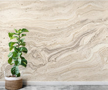 Load image into Gallery viewer, Beige Marble Wallpaper | Neutral Stone Effect Wall Mural | Luxury Travertine Wallpaper | Modern Abstract Wall Decor | Peel and Stick 1199RS