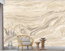 Load image into Gallery viewer, Beige Marble Wallpaper | Neutral Stone Effect Wall Mural | Luxury Travertine Wallpaper | Modern Abstract Wall Decor | Peel and Stick 1199RS