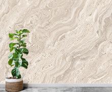 Load image into Gallery viewer, Beige Marble Wallpaper | Neutral Stone Effect Wall Mural | Luxury Travertine Wallpaper | Modern Abstract Wall Decor | Peel and Stick 1200RS