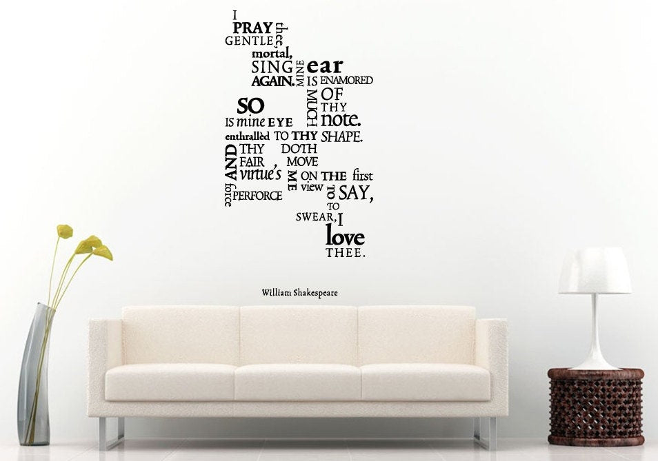 Famous Poetry Quote Saying Citation Words Wall Decal Vinyl Sticker Mural Room Decor L1133