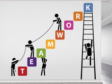Load image into Gallery viewer, Teamwork Office Wall Decal Idea Teamwork Business Worker Inspire Office Decoration Motivation Stickers Mural Unique Gift 1192RS