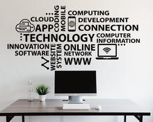 Load image into Gallery viewer, Technology Wall Decal, Circuit Board Wall Vinyl, Office Wall Decor, Business Software Wall Sticker, Computer It Decor Office 1197RS