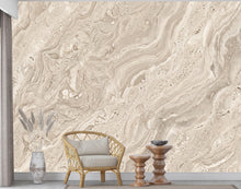 Load image into Gallery viewer, Beige Marble Wallpaper | Neutral Stone Effect Wall Mural | Luxury Travertine Wallpaper | Modern Abstract Wall Decor | Peel and Stick 1200RS