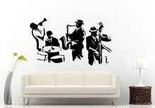 Load image into Gallery viewer, Jazz Sax Saxophone Instrument Tool Band Musical Genre Man Band Player Drums Bass Wall Decal Vinyl Sticker Mural Room Decor L1145