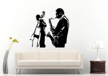 Load image into Gallery viewer, Jazz Sax Saxophone Instrument Tool Band Musical Genre Man Band Player Bass Guitar Wall Decal Vinyl Sticker Mural Room Decor L1147