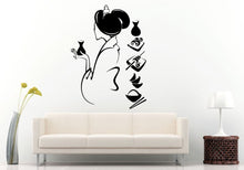 Load image into Gallery viewer, Sushi Japanese Food Girl Lady Woman Kimono Drinking Saki Kitchen Wall Decal Vinyl Sticker Mural Room Decor L1164