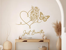 Load image into Gallery viewer, Just Breath Wall Decal Beauty Salon Gifts Wall Decor Lashes Stickers SPA Women Make up Unique Gift 1217RS
