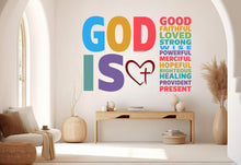 Load image into Gallery viewer, God Is, Good Faithful Loved wall decal Motivational Inspirational Wall Decal Sticker Office Wall Decal Women eyelashes Beauty 1206RS