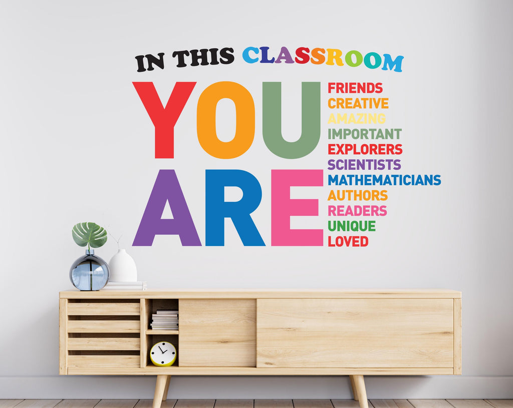 Back To School Classroom Wall Decal, Classroom Wall Decor Vinyl, Kindergarten wall vinyl decor, Educational Wall Art, Playroom decor 1207RS