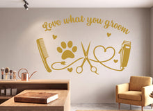 Load image into Gallery viewer, Grooming Salon Dog Wall Decor, Dog Wall Decals, Dog Wall Art, Dog Lover Stickers Pets Bedroom Wall Vinyl Nursery Wall Decals Art 1224RS