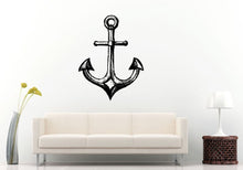 Load image into Gallery viewer, Anchor Sea Ocean Water Navy Naval Nautical Line Rope Wall Decal Vinyl Sticker Mural Room Decor L1179