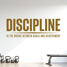 Load image into Gallery viewer, Discipline Wall Decal, Gym Quote Wall Decal, Motivation Sticker, Home Gym Decor, Workout 1213RS