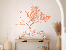 Load image into Gallery viewer, Just Breath Wall Decal Beauty Salon Gifts Wall Decor Lashes Stickers SPA Women Make up Unique Gift 1217RS