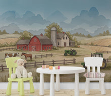 Load image into Gallery viewer, Farm Animals Wallpaper Tractor Farm Animal Peel and Stick Goat Sheep Pig Animals room Farm Wallpaper Nursery wall decor Mural 1218RS