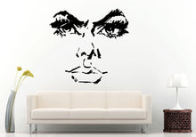 Load image into Gallery viewer, Eye Brows Lashes Eye's Lips Nose Facial Features Woman's Girls Female Face Model Fierce Look Wall Decal Vinyl Sticker Mural Room Decor L1196