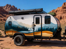 Load image into Gallery viewer, Mountain Forest RV Decal, Fifth Wheel Camper Wrap, Travel Trailer Landscape Vinyl, Motorhome Side Graphic, Nature RV Sticker cv009