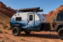 Load image into Gallery viewer, Blue Mountain RV Decal, Travel Trailer Landscape Wrap, Camper Mountain Vinyl Graphic, Motorhome Side Decal, Nature RV Sticker cv010