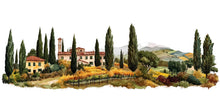Load image into Gallery viewer, Tuscany Wall Decal, Airbnb Bedroom Decor, Boutique Hotel Wall Art, Italian Villa Landscape, Tuscan Vineyard Decor, Mediterranean Wall Decal