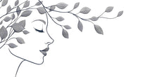Load image into Gallery viewer, Female Face Wall Decal, Botanical Line Art for Med Spa &amp; Beauty Salon