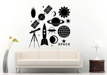 Load image into Gallery viewer, Star Space Ship Spaceship Fighter Galaxy Rocket Satellite Wall Decal Vinyl Sticker Mural Room Decor L1218