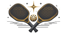 Load image into Gallery viewer, Pickleball Wall Decal, Paddle &amp; Ball Wall Art for Pickleball Club or Sports Facility