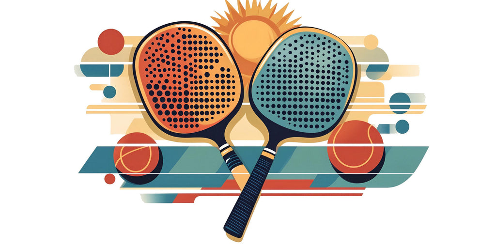 Pickleball Wall Decal, Retro Paddle Wall Art for Pickleball Club & Court