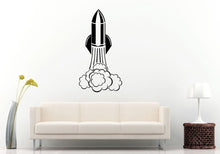 Load image into Gallery viewer, Star Space Ship Spaceship Fighter Galaxy Rocket Satellite Take Off Wall Decal Vinyl Sticker Mural Room Decor L1220