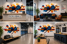 Load image into Gallery viewer, Pickleball Wall Decal, Colorful Paddle Wall Art for Pickleball Club &amp; Court