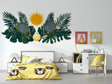 Load image into Gallery viewer, Pickleball Wall Decal, Tropical Paddle Wall Art for Pickleball Club &amp; Court