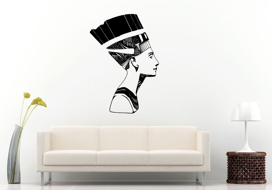 African Egyptian Ancient Mythology Nefertiti Queen Princess Goddess Wall Decal Vinyl Sticker Mural Room Decor L1228