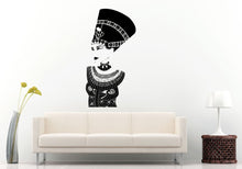 Load image into Gallery viewer, African Egyptian Ancient Mythology Nefertiti Queen Princess Goddess Wall Decal Vinyl Sticker Mural Room Decor L1229
