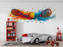 Load image into Gallery viewer, Pickleball Wall Decal, Colorful Paddle Wall Art for Pickleball Club &amp; Training Facility