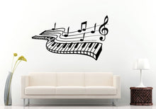 Load image into Gallery viewer, Piano Keyboard Keys Music Notes Melody Wave Wall Decal Vinyl Sticker Mural Room Decor L1242