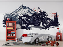 Load image into Gallery viewer, Sport Motorcycle Wall Decal, Motorcycle Dealership Decor, Mountain Bike Wall Art, Showroom Wall Graphic, Racing Motorcycle Decor