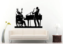 Load image into Gallery viewer, Jazz Blues Band People On Piano Hands Playing Wall Decal Vinyl Sticker Mural Room Decor L1248