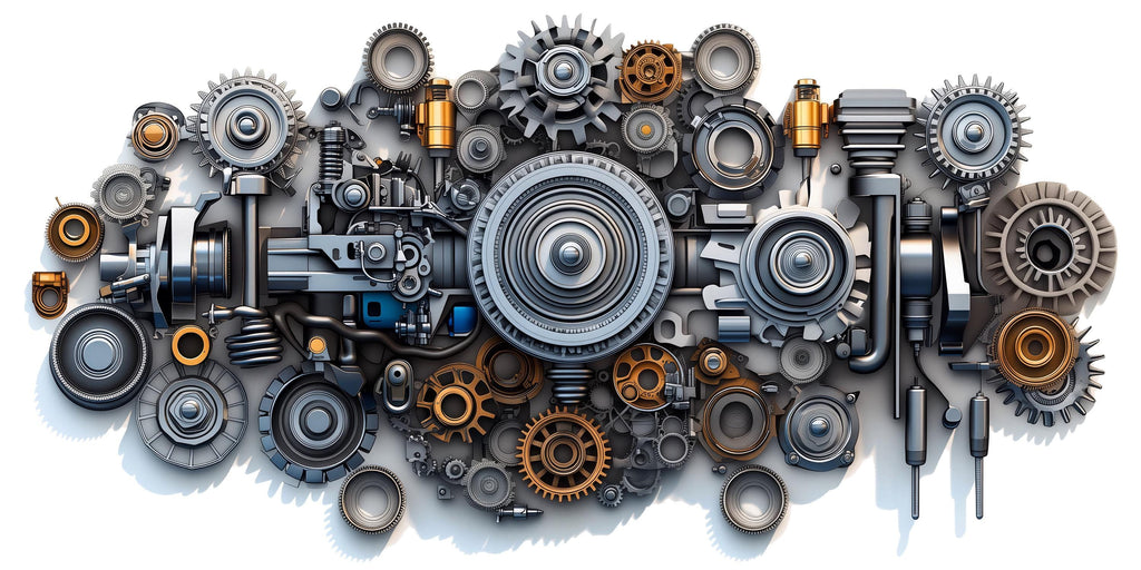 Auto Mechanic Wall Decal, Car Parts Wall Art, Auto Repair Shop Decor, Garage Gear Wall Decal, Automotive Service Center Decor