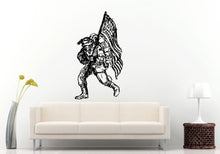 Load image into Gallery viewer, American Soldier Army Marine Trooper Support Our Troops Patriotic Symbol Usa Flag Hero Wall Decal Vinyl Sticker Mural Room Decor L1252