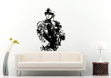Load image into Gallery viewer, American Soldier Army Marine Trooper Support Our Troops Patriotic Symbol Usa Flag Hero Wall Decal Vinyl Sticker Mural Room Decor L1250