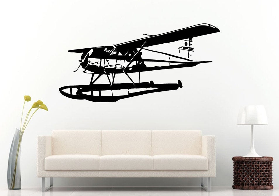 War Air Force Vintage Old Classic Antique Fighter Jet Air Plane Crop Duster Wall Decal Vinyl Sticker Mural Room Decor L1263