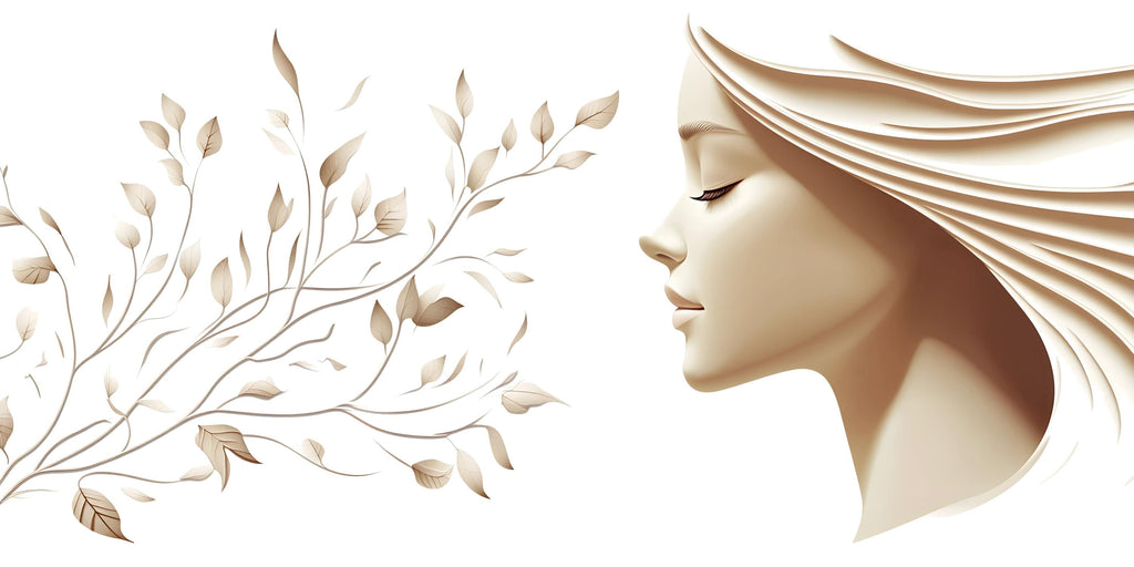 Woman Face Wall Decal, Botanical Beauty Wall Art for Med Spa & Aesthetic Clinic