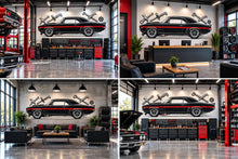 Load image into Gallery viewer, Black Muscle Car Wall Decal, Classic Car Garage Decor, Auto Repair Shop Wall Art, Vintage Car Decal, Automotive Shop Decor