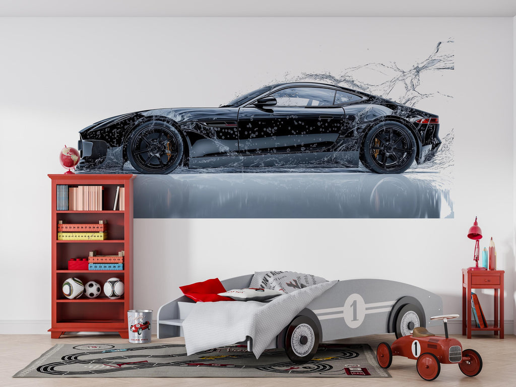 Car Detailing Wall Decal, Luxury Sports Car Wall Art, Auto Detailing Shop Decor, Car Wash Garage Decal, Automotive Business Decor