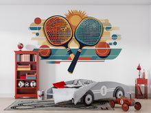 Load image into Gallery viewer, Pickleball Wall Decal, Retro Paddle Wall Art for Pickleball Club &amp; Court