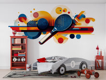Load image into Gallery viewer, Pickleball Wall Decal, Colorful Paddle Wall Art for Pickleball Club &amp; Court