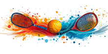 Load image into Gallery viewer, Pickleball Wall Decal, Colorful Paddle Wall Art for Pickleball Club &amp; Training Facility