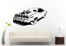 Load image into Gallery viewer, American Muscle Car With Ram And Engine Motor Air Intake Coming Out Of The Hood Wall Decal Vinyl Sticker Mural Room Decor L1273